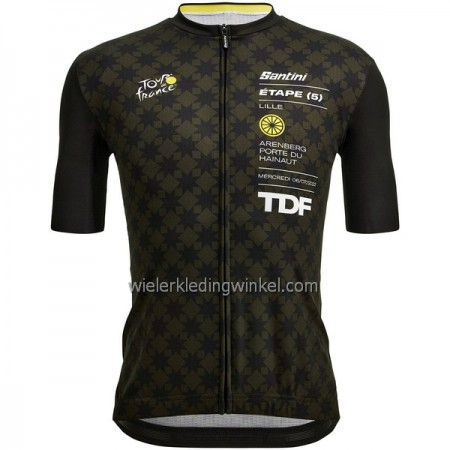 Wielershirt 2022 Ronde van Frankrijk Lille-Arenberg Groen Zwart